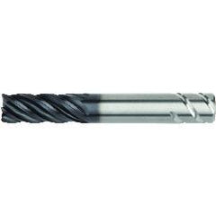 3/8x3/8x1/2x2 .015R 5FL Carbide End Mill-Round Shank-AlTiN - Industrial Tool & Supply