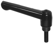 70699, Clamp Lever Size 5 Zinc Classic Style with Steel Stud Insert 1/2-13 x .980, Screw and Spring - Industrial Tool & Supply