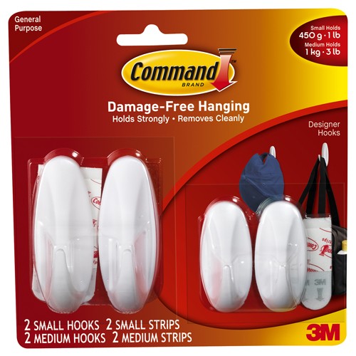 Command Small/Medium Designer Hook Value Pack 17081-2VPES - Exact Industrial Supply