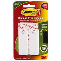 Command Sawtooth Picture Hangers 2 hangers 4 strips 17040-2ES - Exact Industrial Supply