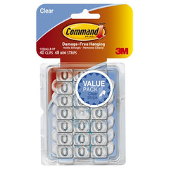 Command Clear Decorating Clips Value Pack 17026CLR-40ES - Exact Industrial Supply