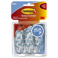 Command™ Medium Clear Hooks w - Industrial Tool & Supply