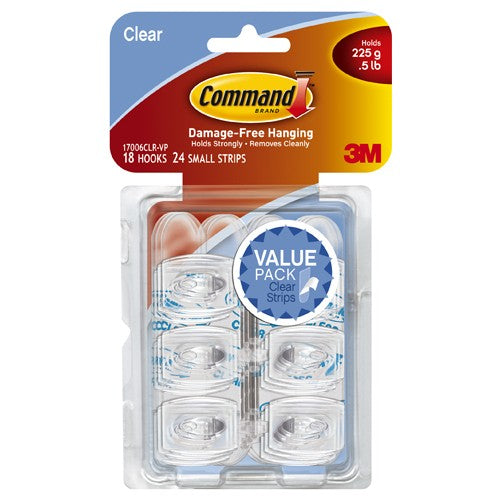 Command Mini Clear Hooks 17006CLR-18ES