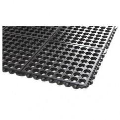 3' x 3' x 5/8" Thick Drainage Mat - Black - Industrial Tool & Supply