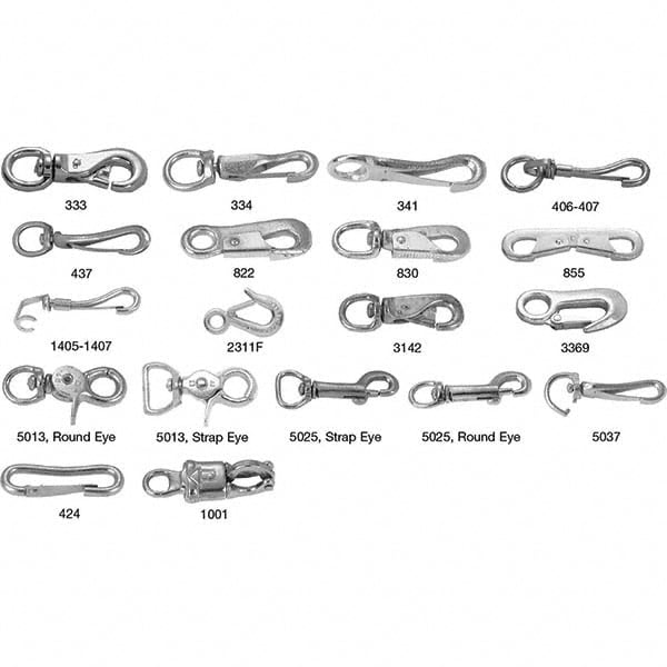 Swivel Eye Trigger Snap: 70 lb Load Capacity