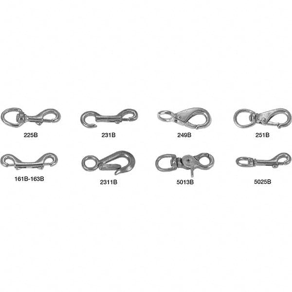 Swiveling & Round Eye Bolt Snap: 70 lb Load Capacity