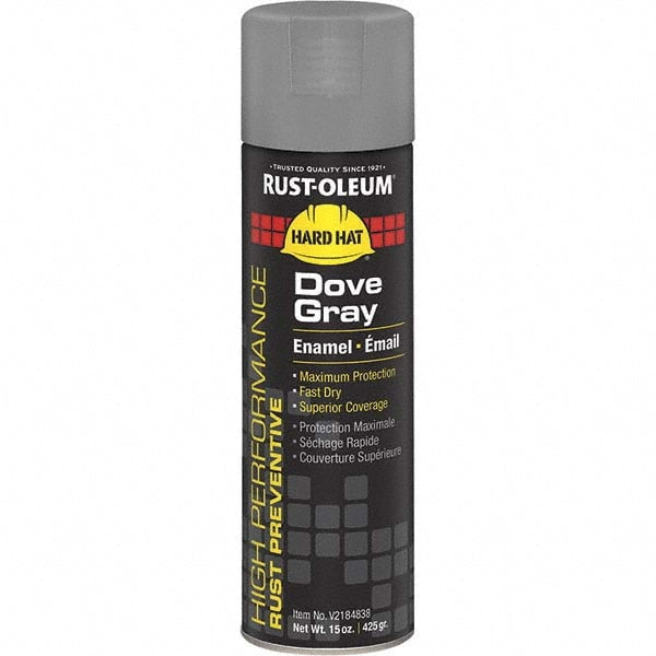 Rustproof Enamel Spray Paint: Dove Gray, Gloss, 15 oz