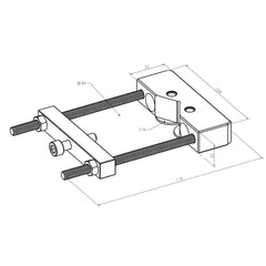 WEDM Vises; Compatible Workpiece Shape: Round, Cylindrical; Maximum Clamping Width (mm): 80.00; Maximum Workpiece Weight (kg): 6.00; Tightening Torque (Nm): 7.00; Material: Stainless Steel; Series: RHS