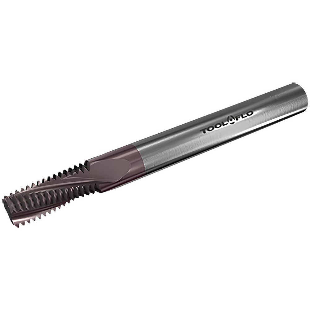 Helical Flute Thread Mill: 1/2-13, Internal, 3 Flute, 8.00 mm Shank Dia, Carbide