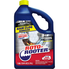 Roto-Rooter Hair Clog Remover is a professional strength formula specially designed to dissolve and remove stubborn hair clogs. Ideal for bathroom sinks, showers and tubs. This gel formula pours through standing water and then clings to the clog until it