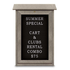 Enclosed Letter Board: 18" Wide, 29" High, Laminate, Black