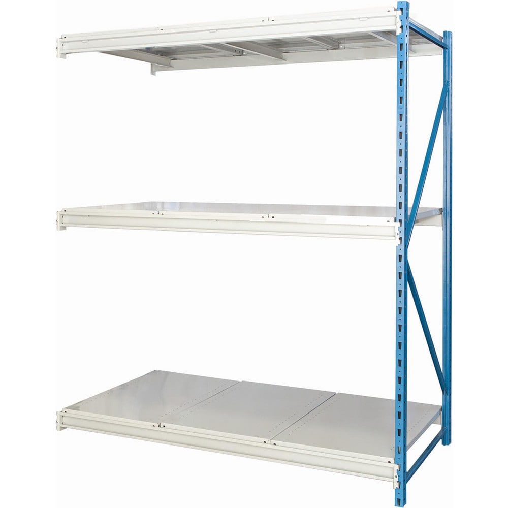 Storage Racks; Rack Type: Bulk Rack Add-On; Overall Width (Inch): 96; Overall Height (Inch): 87; Overall Depth (Inch): 36; Material: Steel; Color: Marine Blue, Light Gray; Finish: Powder Coated