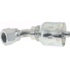 Hydraulic Hose Female SAE 45 &deg; Swivel Fitting: 0.5" ID, 8 mm, 7/8-14