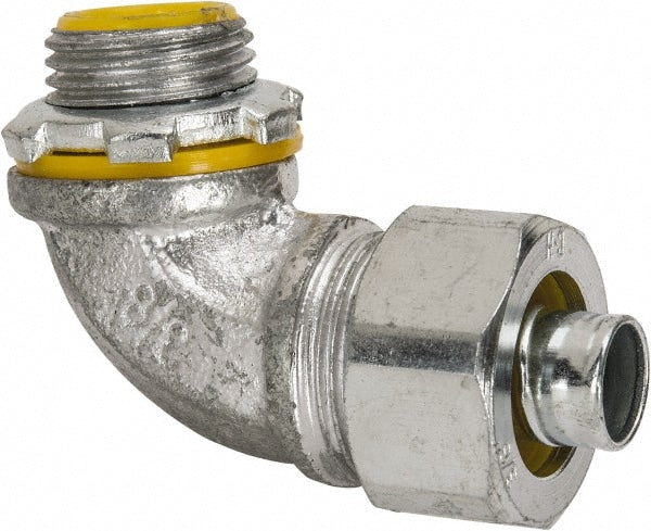 Conduit Connector: For Liquid-Tight, Malleable Iron, 3/8" Trade Size