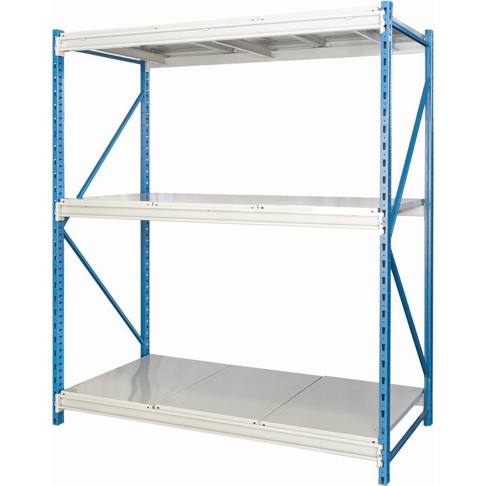 Storage Racks; Rack Type: Bulk Rack Starter Unit; Overall Width (Inch): 72; Overall Height (Inch): 123; Overall Depth (Inch): 36; Material: Steel; Color: Marine Blue, Light Gray; Finish: Powder Coated