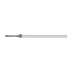 Corner Radius End Mill: 1.00 mm Dia, 1.00 mm LOC, 0.20 mm Radius, 2 Flute, Solid Carbide