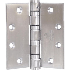 Commercial Hinges; Mount Type: Full-Mortise; Hinge Material: Steel; Length (Inch): 5; Finish: Satin Chrome; Door Leaf Height (Decimal Inch): 5.000; Door Leaf Width (Decimal Inch): 2.2500; Frame Leaf Height (Decimal Inch): 5.000