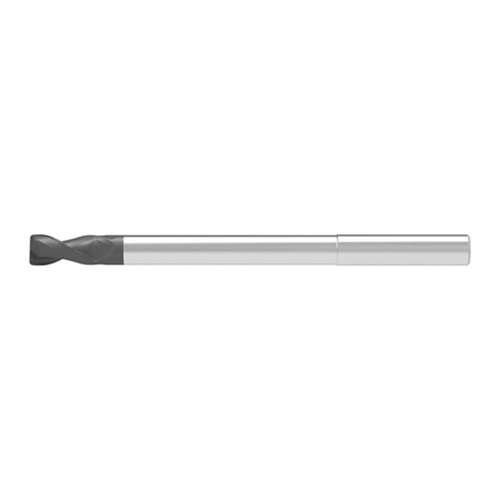 Corner Radius End Mill: 10.00 mm Dia, 25.00 mm LOC, 1.00 mm Radius, 2 Flute, Solid Carbide