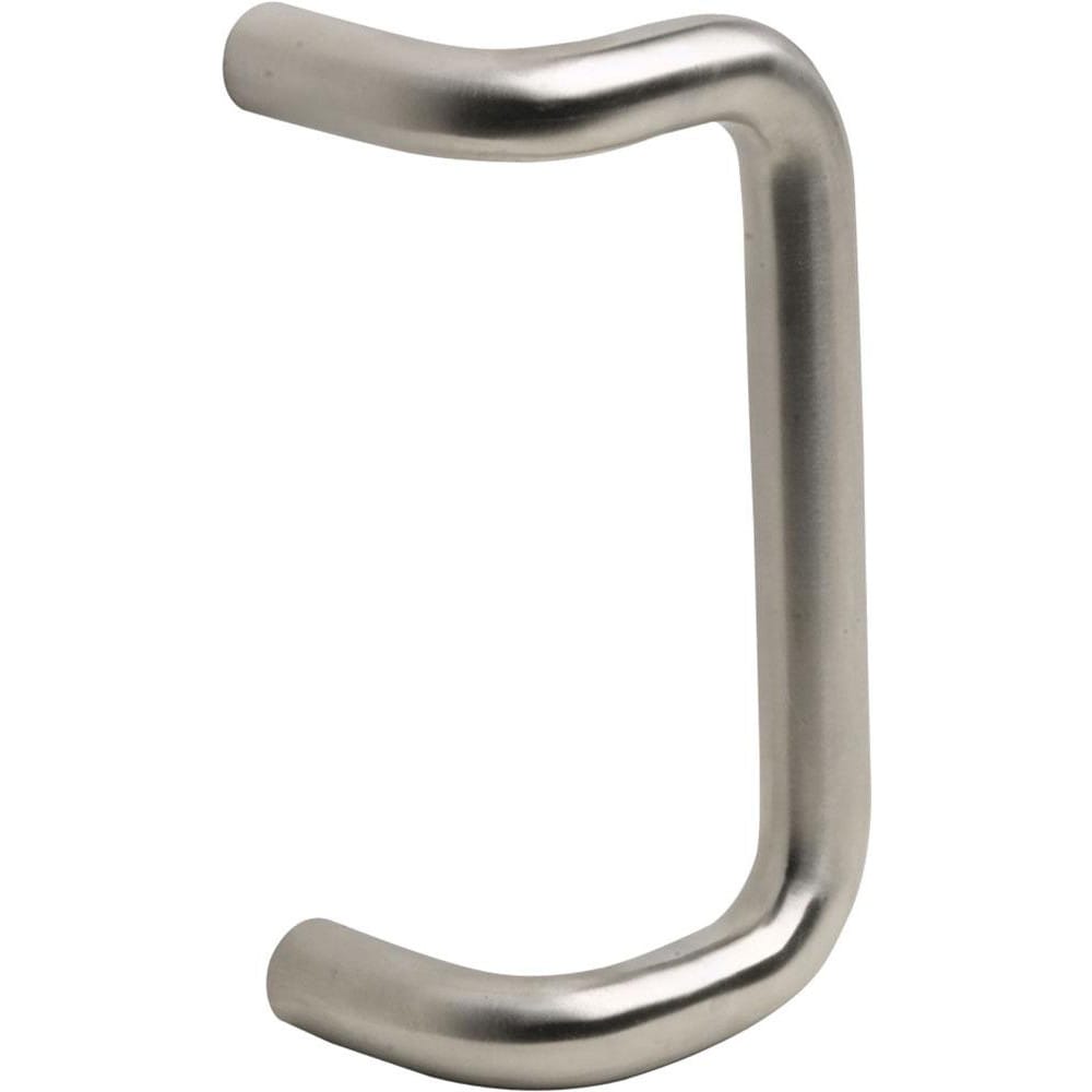 Pull-Type Handles; Handle Type: External; Material: Stainless Steel; Mount Type: Surface; Finish: Satin Stainless Steel; Projection: 2.5 in; Handle Width: 3.25 in