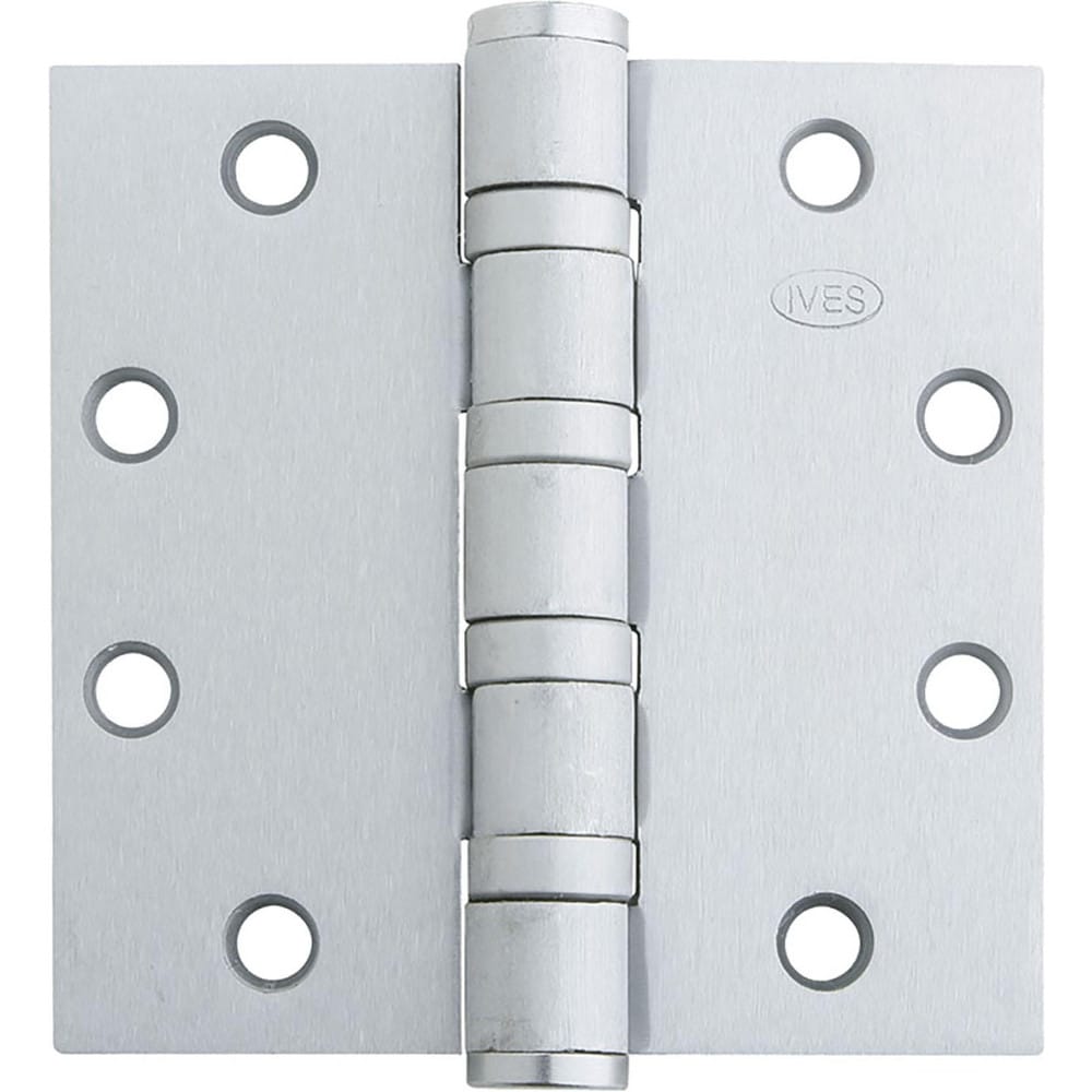 Commercial Hinges; Mount Type: Full-Mortise; Hinge Material: Steel; Length (Inch): 4-1/2; Finish: Satin Stainless Steel; Door Leaf Height (Decimal Inch): 4.5000; Door Leaf Width (Decimal Inch): 2.2500; Frame Leaf Height (Decimal Inch): 4.5000