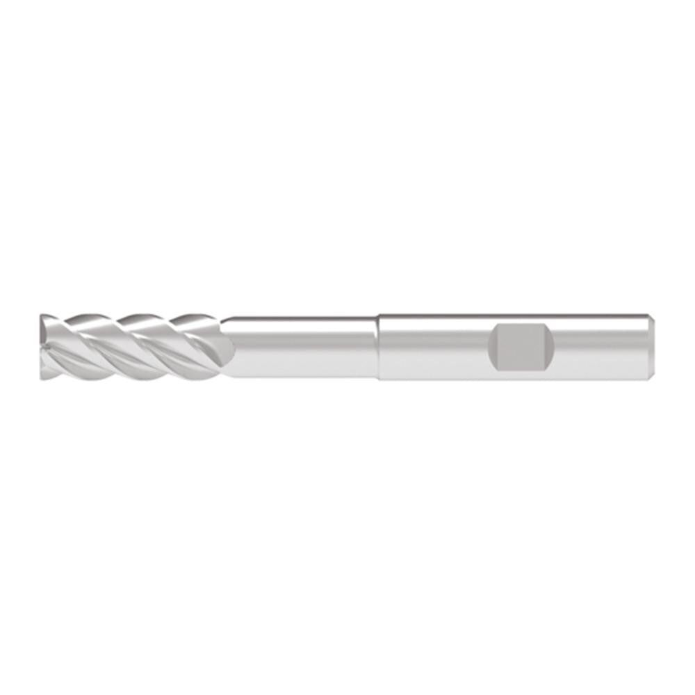 Corner Chamfer End Mill: 4.00 mm Dia, 10.50 mm LOC, 4 Flute, 0.10 mm Chamfer Width, Solid Carbide