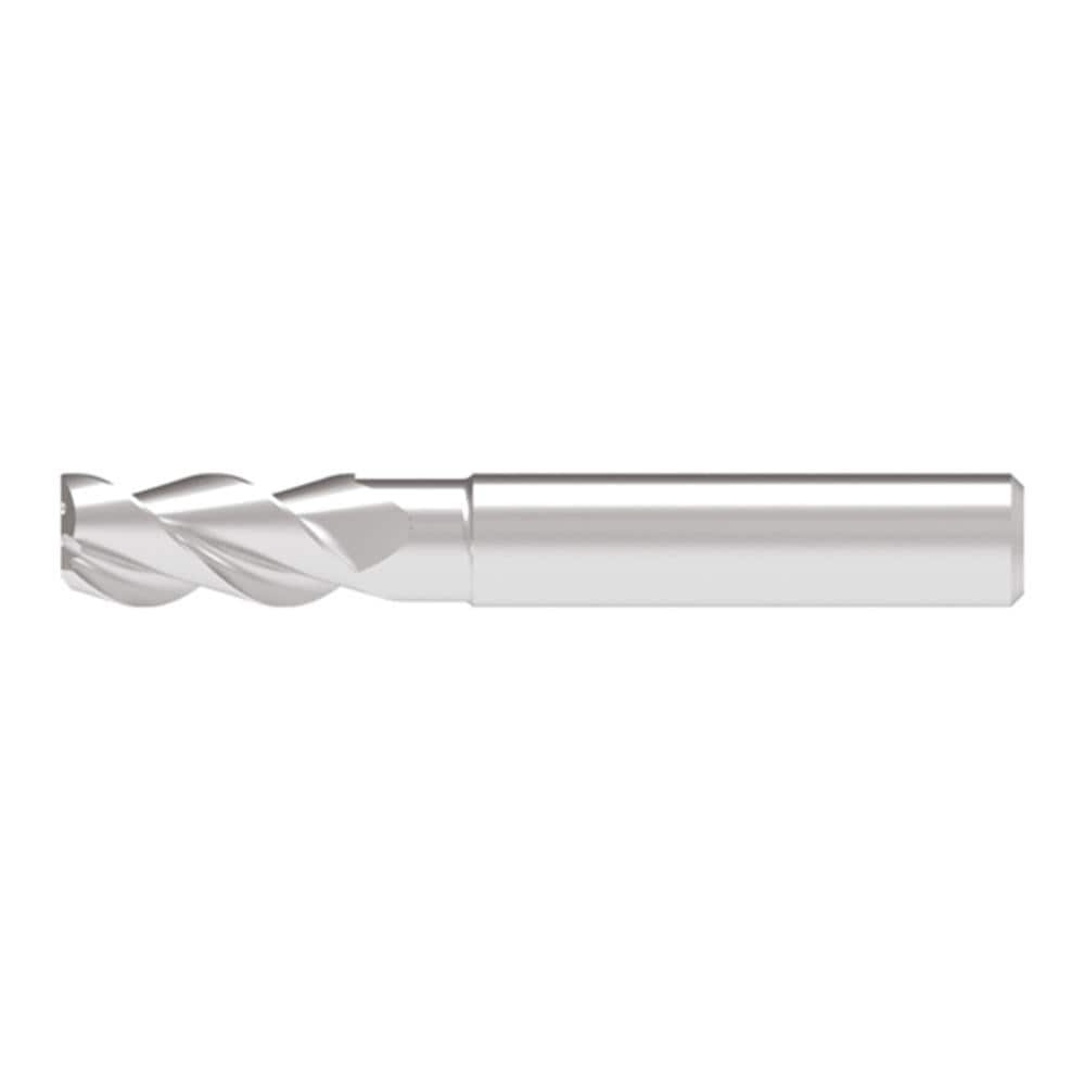 Corner Radius End Mill: 10.00 mm Dia, 21.00 mm LOC, 0.50 mm Radius, 3 Flute, Solid Carbide