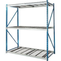 Storage Racks; Rack Type: Bulk Rack Starter Unit; Overall Width (Inch): 96; Overall Height (Inch): 87; Overall Depth (Inch): 24; Material: Steel; Color: Marine Blue, Light Gray; Finish: Powder Coated