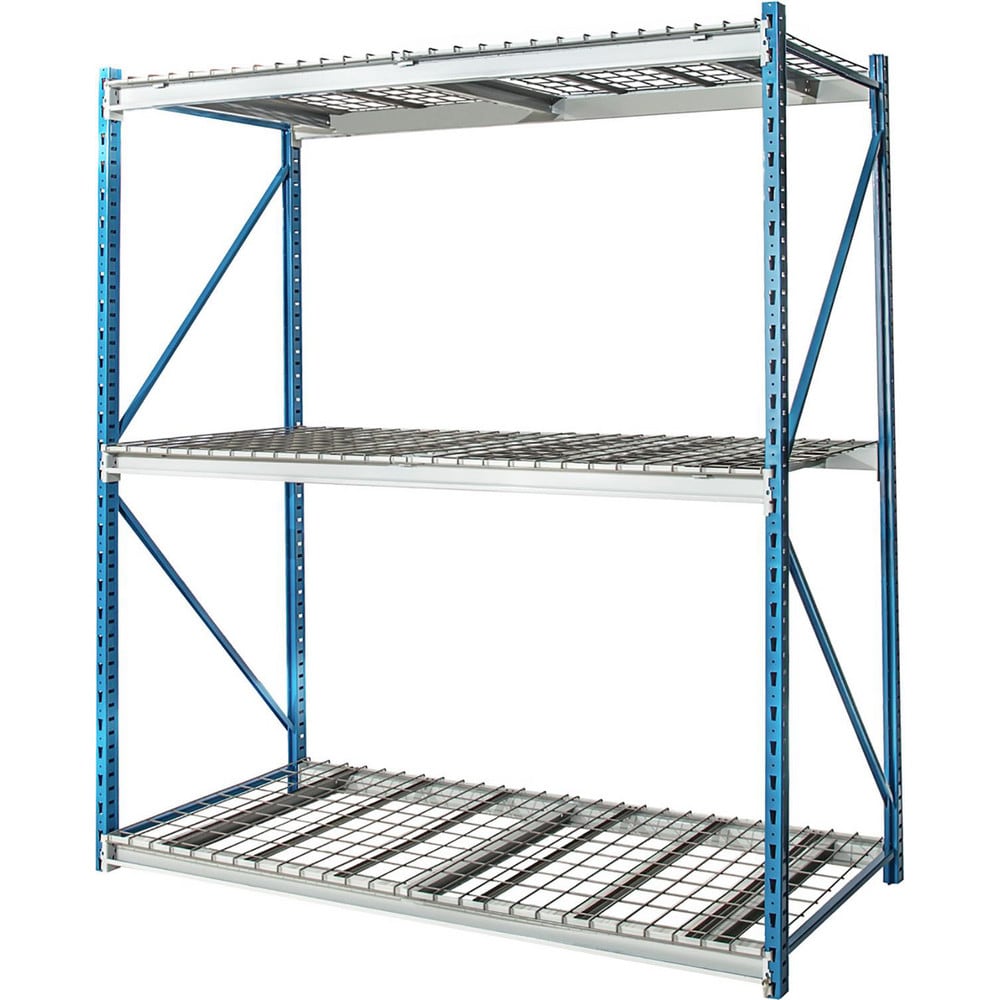 Storage Racks; Rack Type: Bulk Rack Starter Unit; Overall Width (Inch): 48; Overall Height (Inch): 123; Overall Depth (Inch): 48; Material: Steel; Color: Marine Blue, Light Gray; Finish: Powder Coated