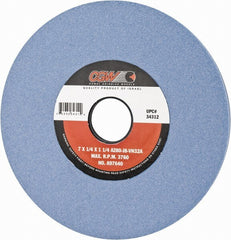 Surface Grinding Wheel: 7" Dia, 1/4" Thick, 1-1/4" Arbor, 80 Grit