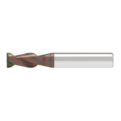 Corner Chamfer End Mill: 7.50 mm Dia, 17.00 mm LOC, 2 Flute, 0.10 mm Chamfer Width, Solid Carbide