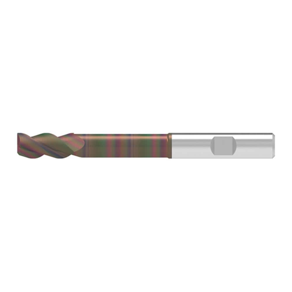 Corner Chamfer End Mill: 19.00 mm Dia, 52.00 mm LOC, 3 Flute, 0.20 mm Chamfer Width, Solid Carbide