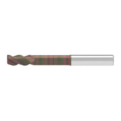 Corner Chamfer End Mill: 6.50 mm Dia, 21.00 mm LOC, 3 Flute, 0.20 mm Chamfer Width, Solid Carbide