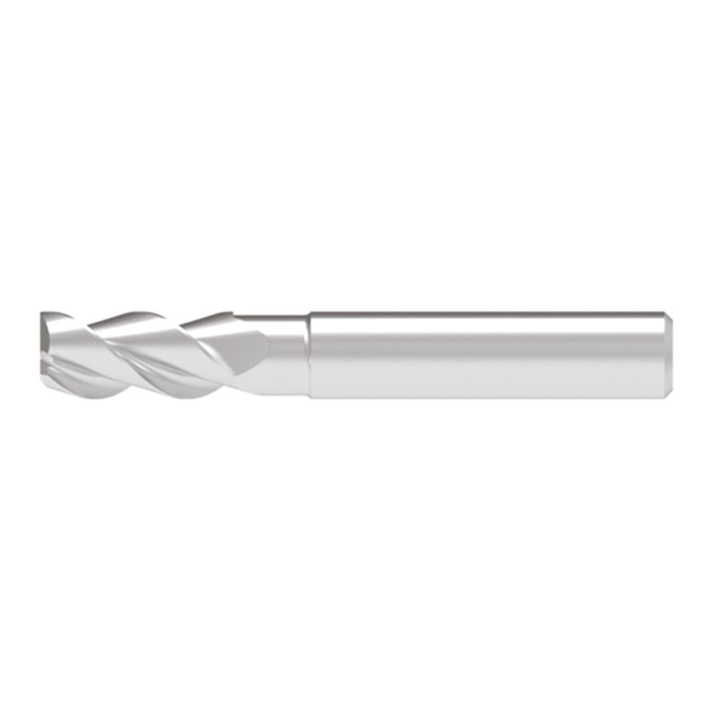 Corner Radius End Mill: 12.00 mm Dia, 25.00 mm LOC, 0.30 mm Radius, 3 Flute, Solid Carbide