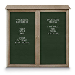 Enclosed Letter Board: 48" Wide, 48" High, Fabric, Woodland Green