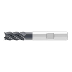 Corner Radius End Mill: 18.00 mm Dia, 32.00 mm LOC, 0.32 mm Radius, 4 Flute, Solid Carbide