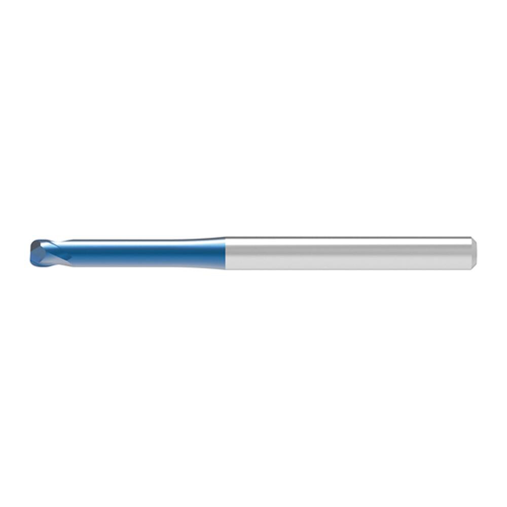 Corner Radius End Mill: 4.00 mm Dia, 2.50 mm LOC, 0.60 mm Radius, 2 Flute, Solid Carbide