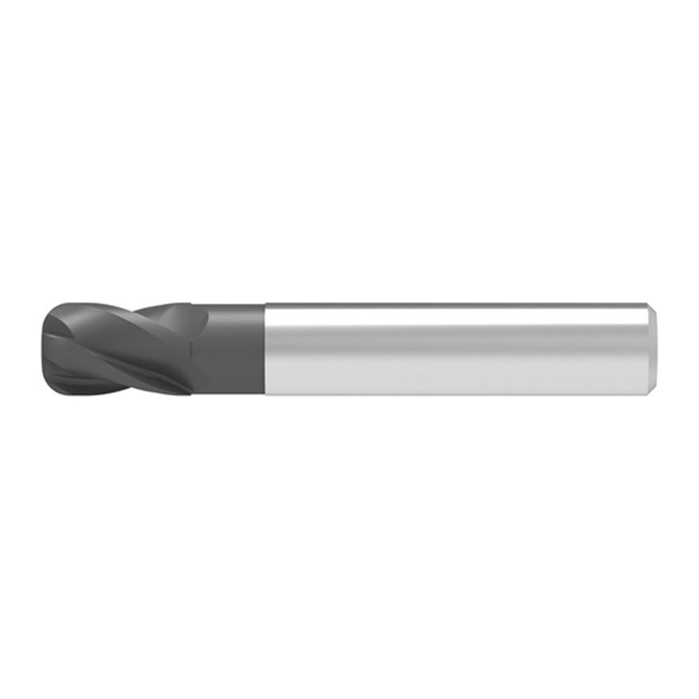 Corner Radius End Mill: 10.00 mm Dia, 14.00 mm LOC, 1.00 mm Radius, 4 Flute, Solid Carbide