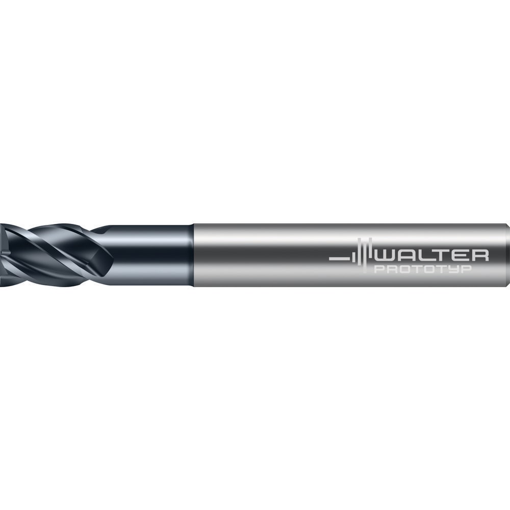 Square End Mill: 3/8" Dia, 1-1/8" LOC, 4 Flute, Solid Carbide