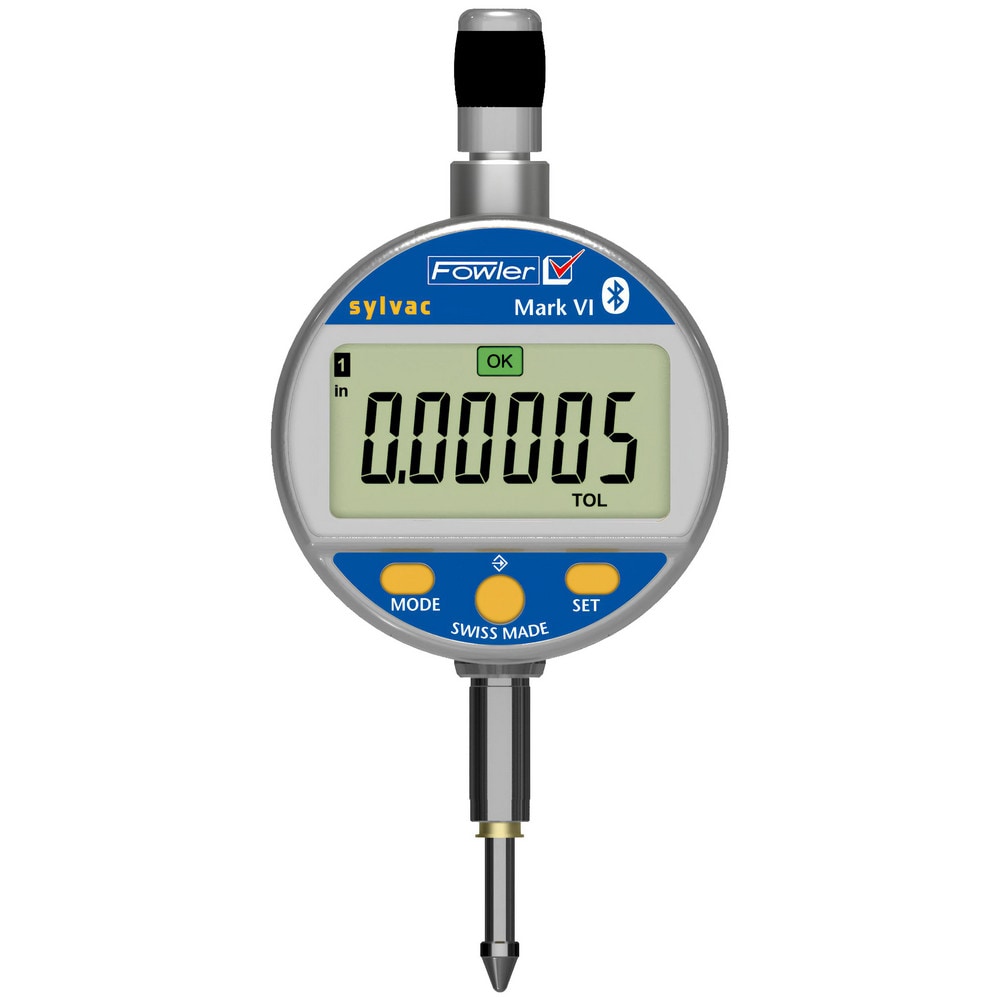 Electronic Test Indicator: 25.00 mm Max, 0.00016" Accuracy, Carbide Contact Point