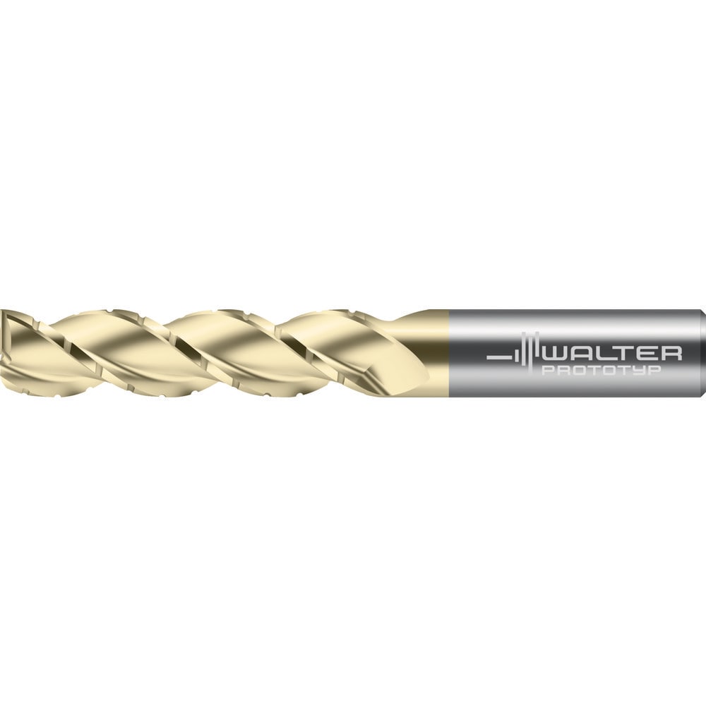 Roughing End Mill: 1/2" Dia, 3 Flute, Single End, Solid Carbide, Chipbreaker
