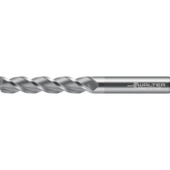 Roughing End Mill: 1/2" Dia, 3 Flute, Single End, Solid Carbide