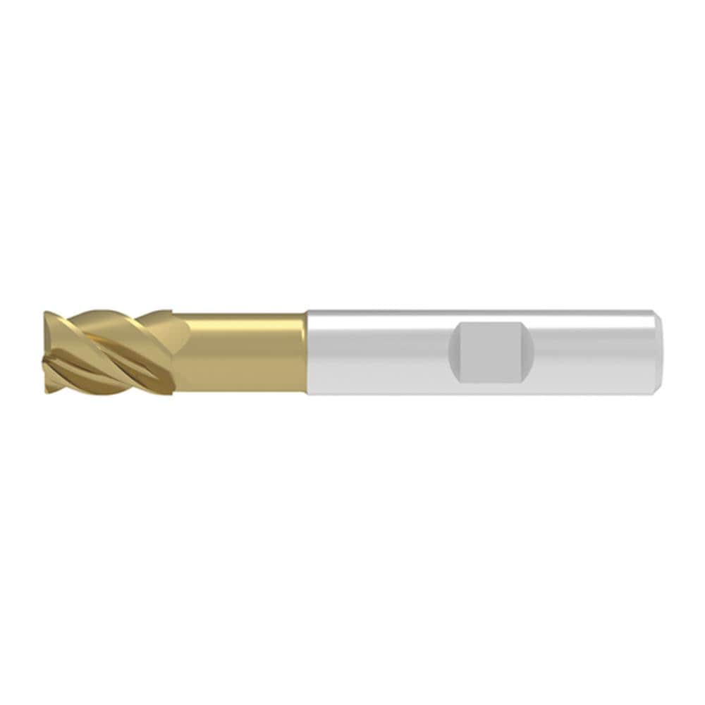 Corner Chamfer End Mill: 6.00 mm Dia, 10.00 mm LOC, 4 Flute, 0.12 mm Chamfer Width, Solid Carbide
