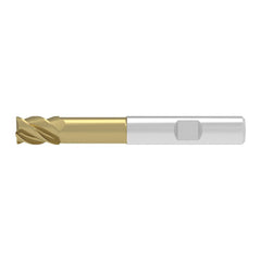 Corner Chamfer End Mill: 5.00 mm Dia, 9.00 mm LOC, 3 Flute, 0.12 mm Chamfer Width, Solid Carbide