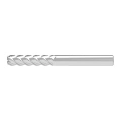 Corner Chamfer End Mill: 5.00 mm Dia, 25.00 mm LOC, 4 Flute, 0.06 mm Chamfer Width, Solid Carbide
