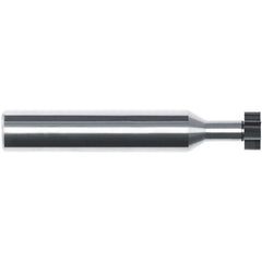 Woodruff Keyseat Cutter: 1/4" Cut Dia, 1/16" Cut Width, 1/4" Shank Dia, Straight Tooth