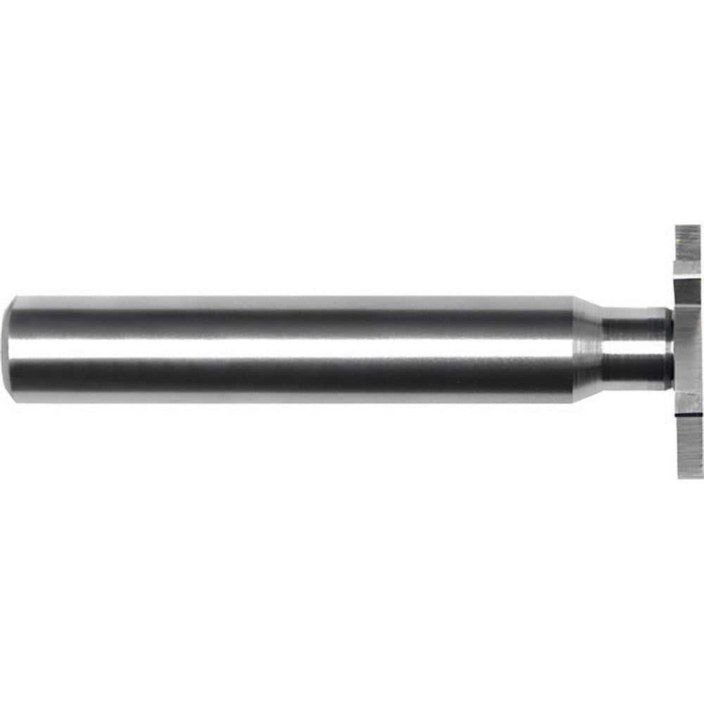 Woodruff Keyseat Cutter: 1-1/8" Cut Dia, 1/8" Cut Width, 1/2" Shank Dia, Straight Tooth