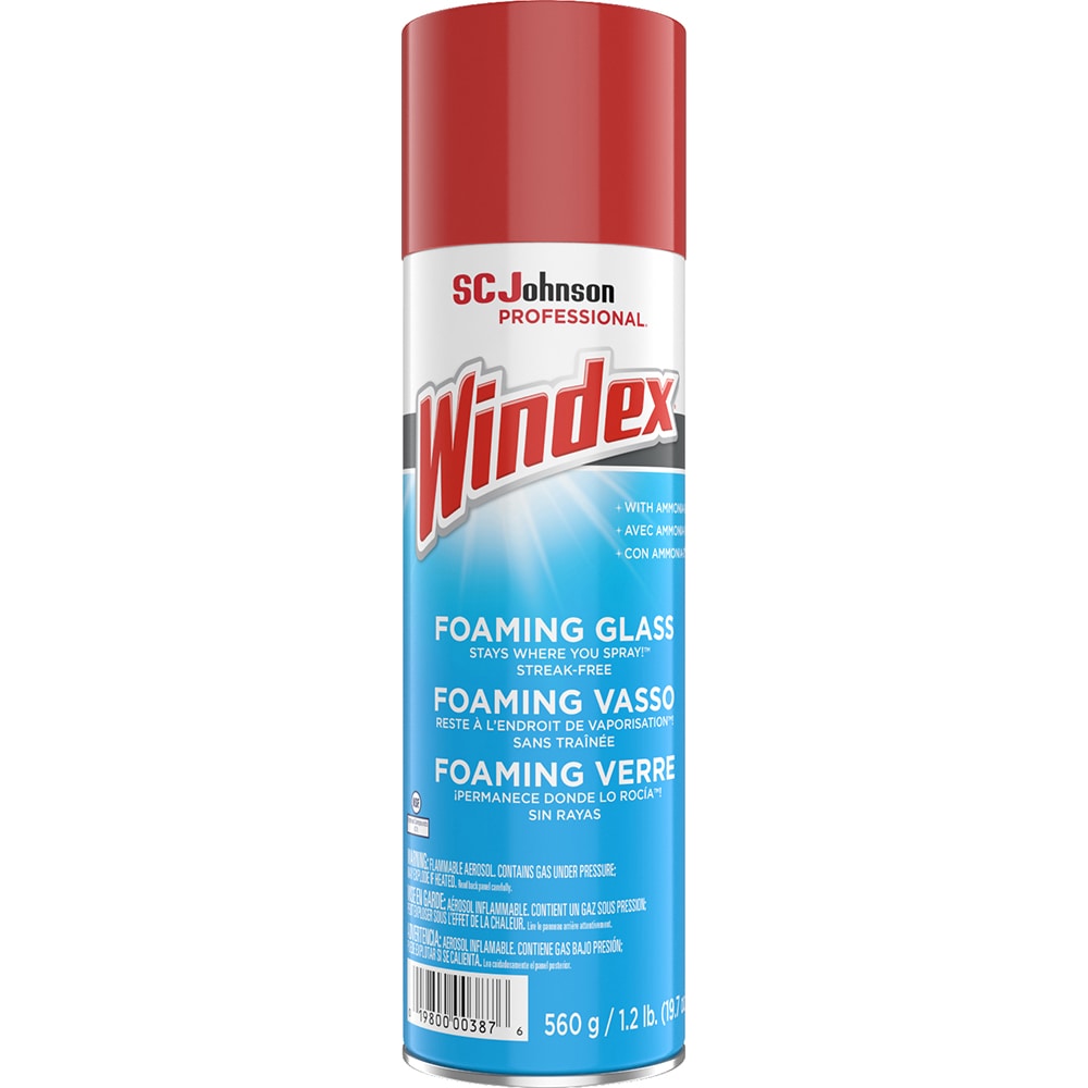 Windex Foaming Glass Cleaner Aerosol 19.7oz aerosol can, 6/case