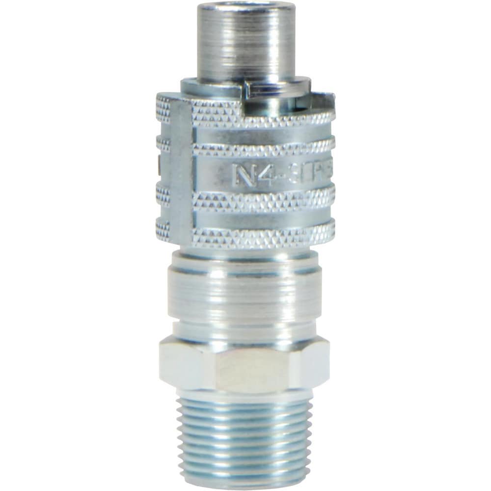 Pneumatic Hose Fittings & Couplings; Fitting Type: Plug; Type: Plug; Interchange Type: Bowes; Thread Type: NPTF; Material: Steel; Thread Standard: Male NPT
