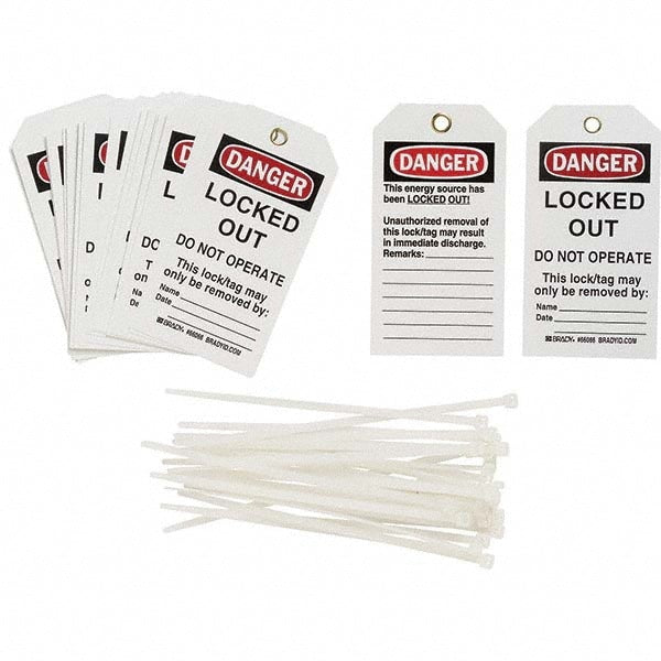 Do Not Operate Tag: 5-3/4" High, 3" Wide, Polyester, "DANGER"