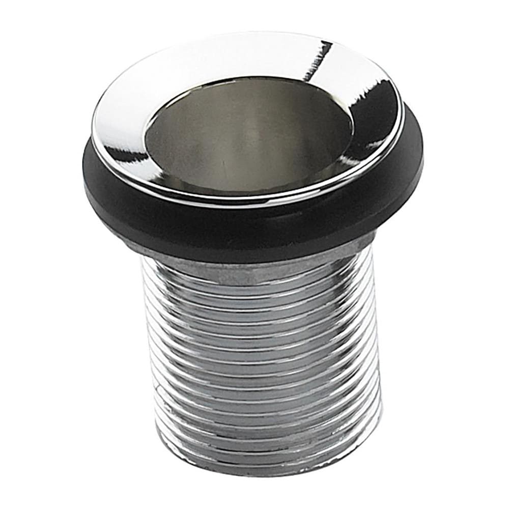 Drain Components; Type: Slanted Top Drain; Length (Inch): 2; Includes: Locknut; Washer; Slanted Top Drain; Description: 2" New Style Drain. For 1-1/4" sink and ice bin openings. Tapered top Locknut and washer included Uses 23-155 Overflow; Material: Nicke